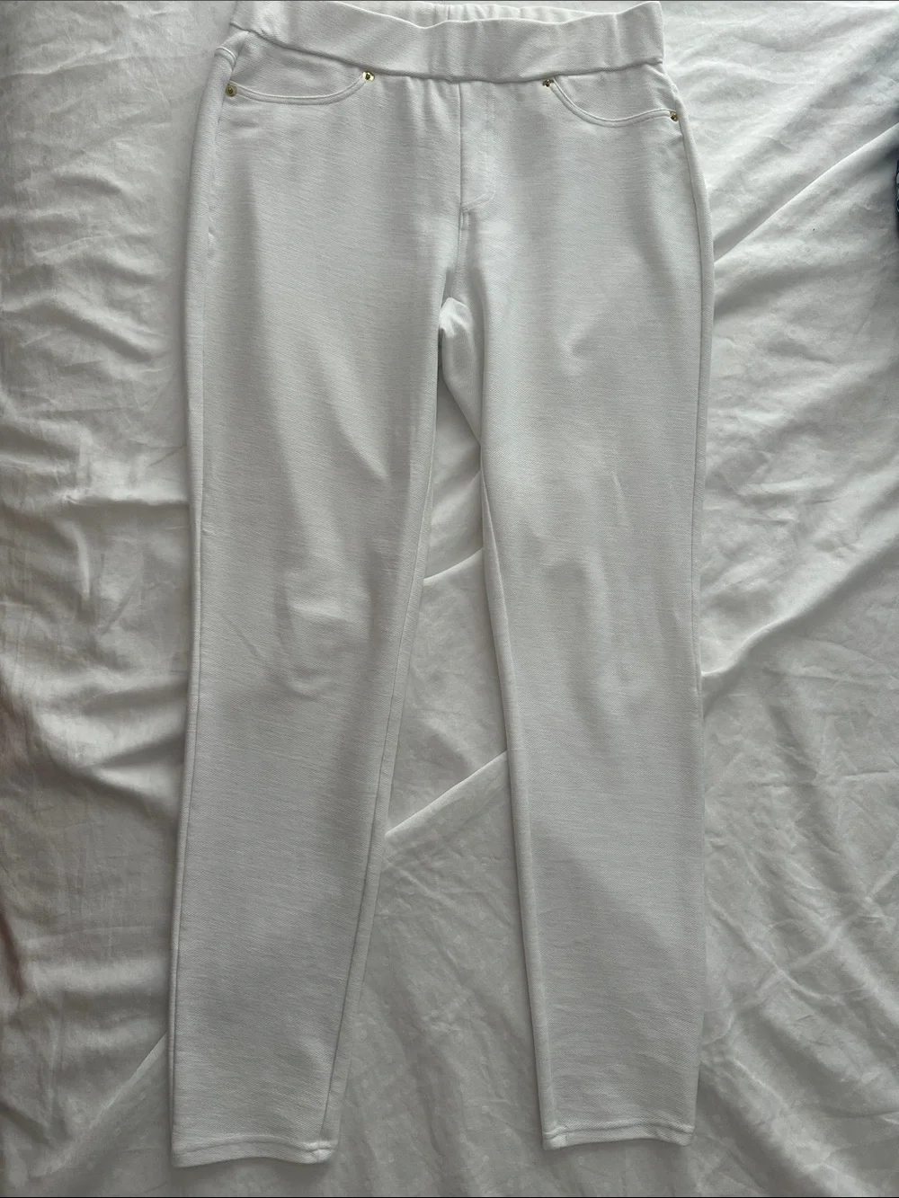 Michael Kors White Stretch Pull-On Chinos